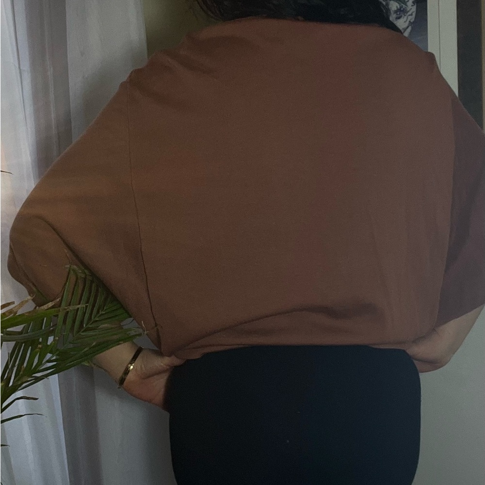 UKASTYLE TOP PONCHO STYLE SIZE M BROWN - Picture 7 of 15